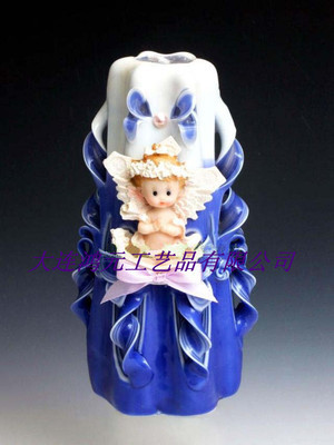 【工艺蜡烛 小天使工艺蜡烛 纯石蜡刻花小天使工艺蜡烛】价格,厂家,图片,蜡烛, -