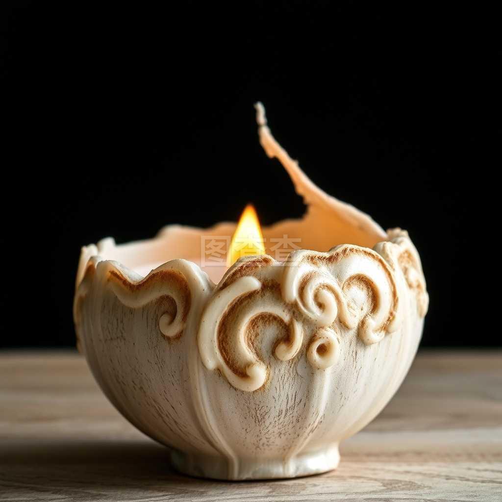 椰雕烛光 巴厘岛传统蜡烛装饰的独特韵味